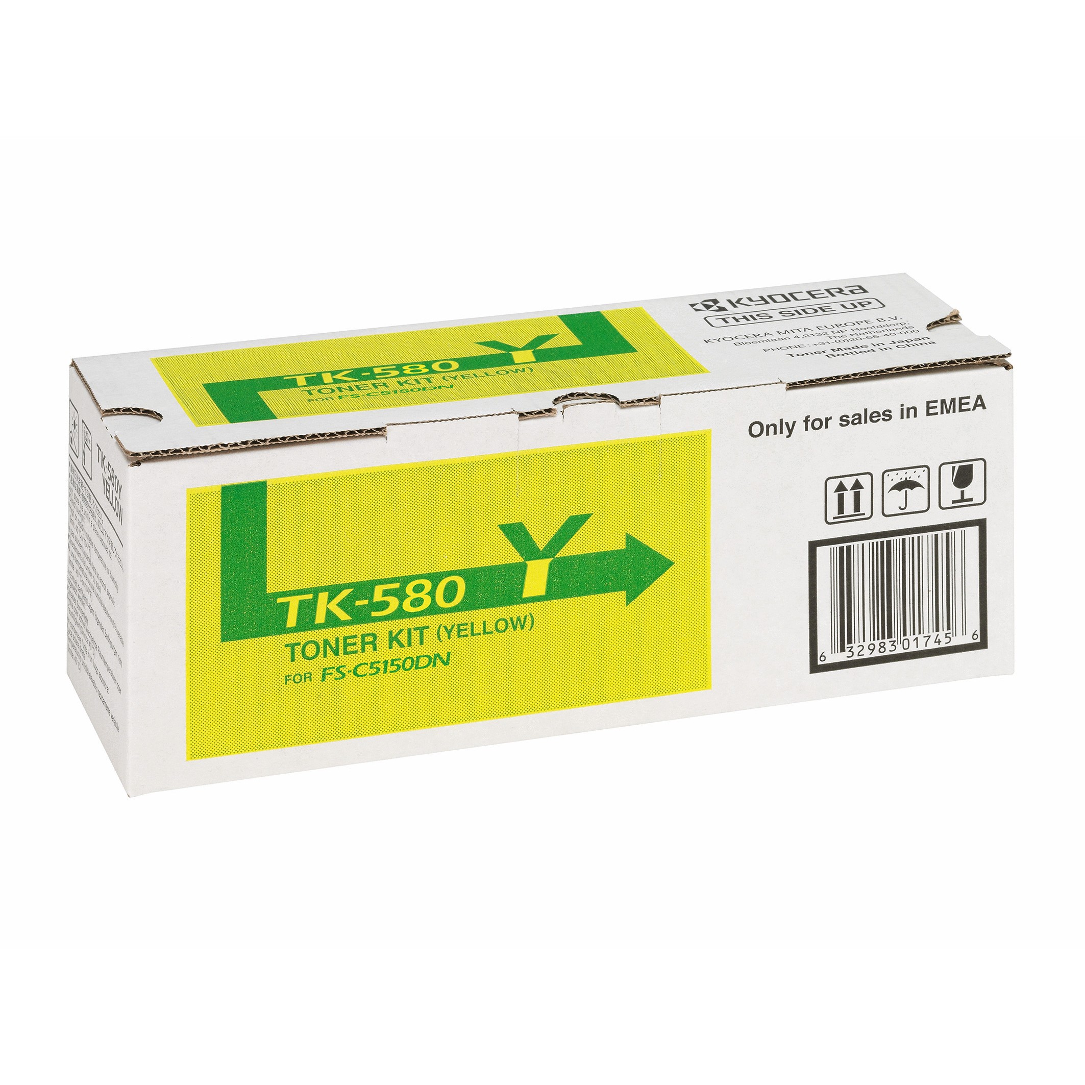 Toner Kyocera TK-580Y Cartridge Original /Up to 2,800 Pages (ISO/IEC 19798 Compliant) - Verdhë - Figura 2