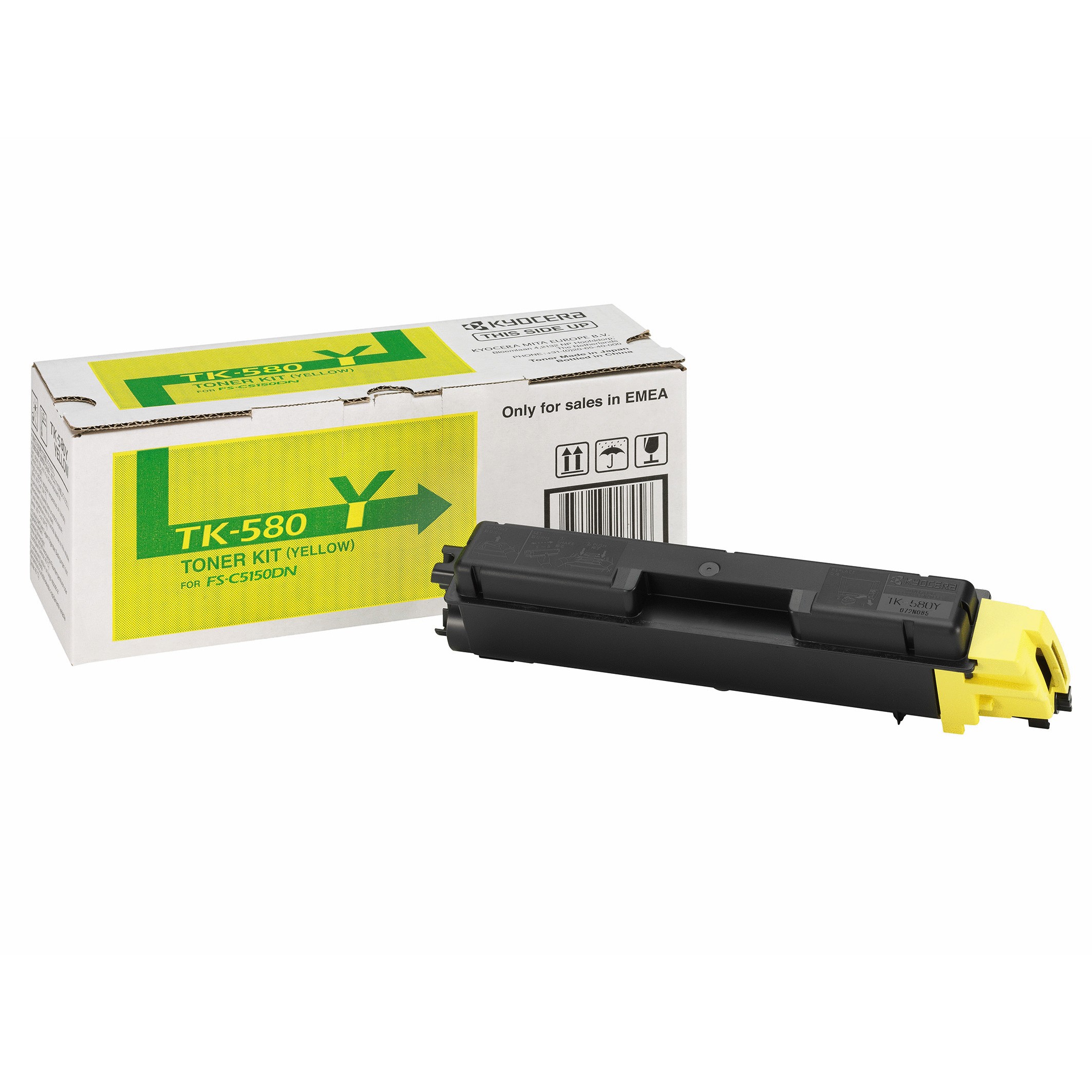 Toner Kyocera TK-580Y Cartridge Original /Up to 2,800 Pages (ISO/IEC 19798 Compliant) - Verdhë - Figura 3