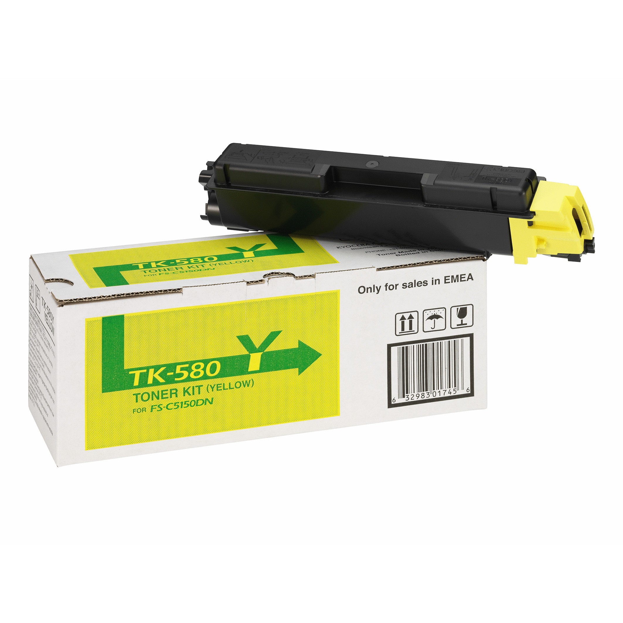 Toner Kyocera TK-580Y Cartridge Original /Up to 2,800 Pages (ISO/IEC 19798 Compliant) - Verdhë - Figura 4