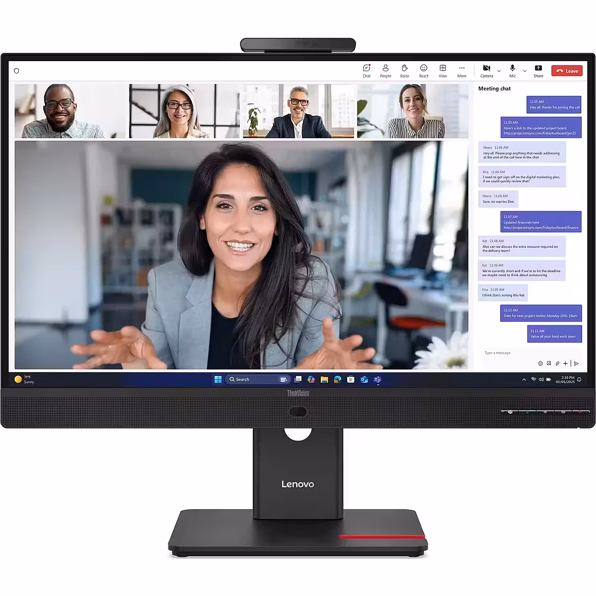 Monitor Lenovo ThinkVision T27QD-4v / 27"/ Quad HD IPS / 120Hz / 4ms / HDMI+DP+USB-C - Zezë