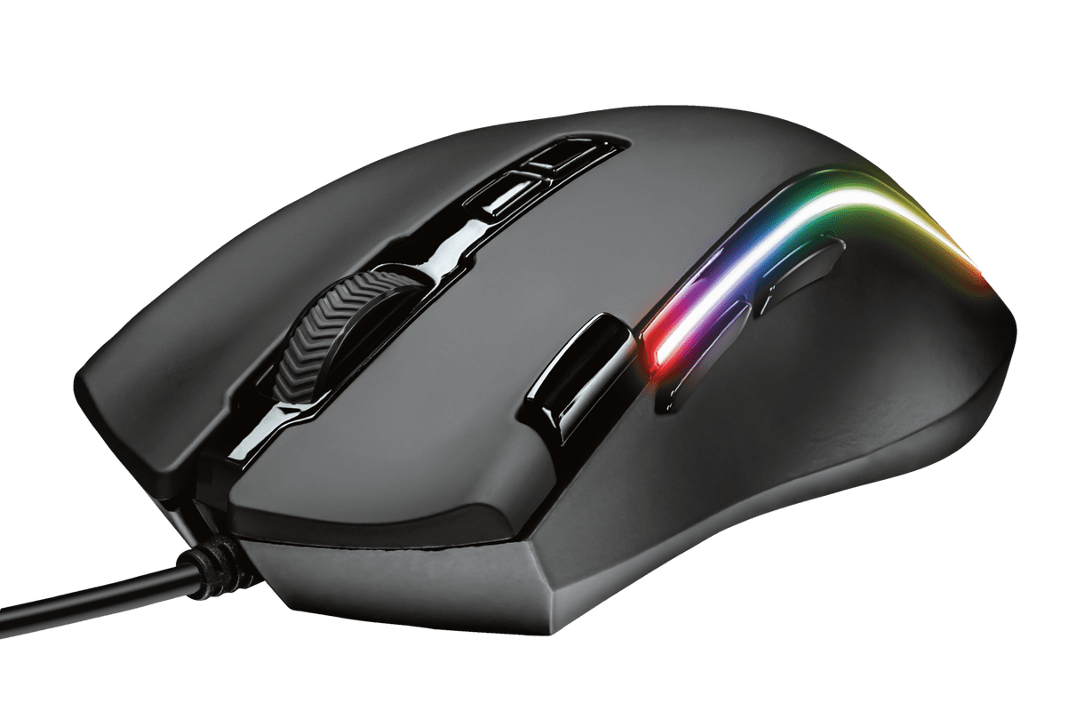 Maus Gaming Trust GXT188 Laban / 100-15.000 DPI / 125-1000Hz / 300 IPS / USB 2.0 / 1.8m / RGB / I zi