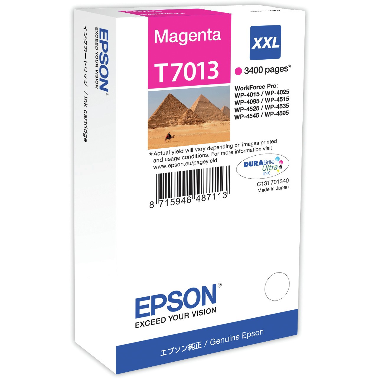 INK Epson C13T70134010 deri në kapacitet standard sipas ISO/IEC 24711 (EHC) - Rozë