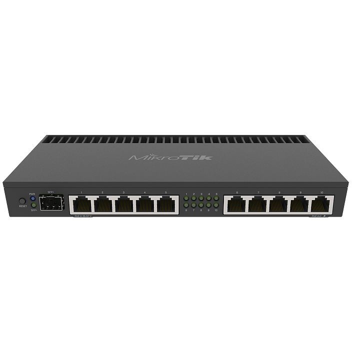 MikroTik RB4011iGS+RM Router Gigabit Rackmount me 10x Gigabit, 1x 10G SFP+ dhe PoE-Out