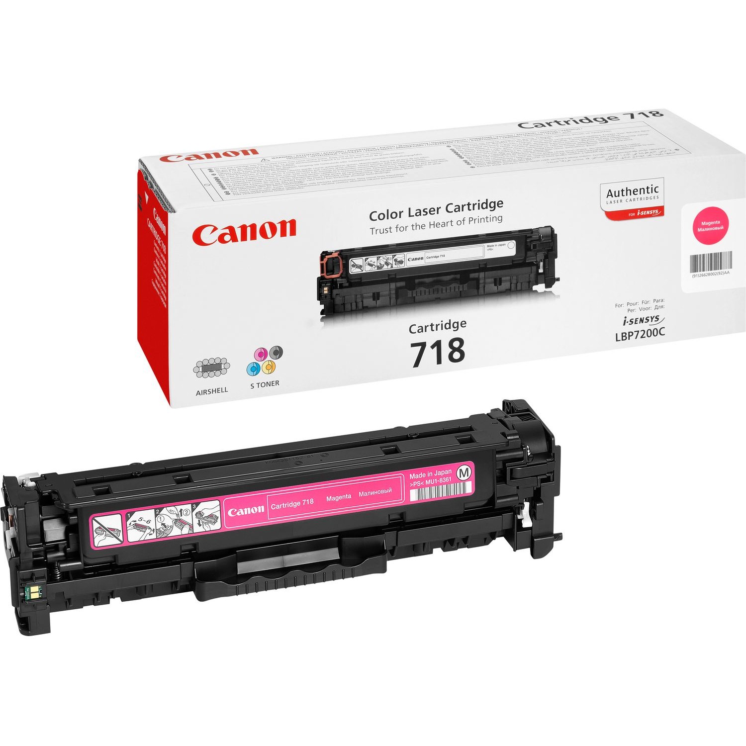 Toner Canon 718M Cartridge Original /Up to 2,900 Pages (ISO/IEC 19798 Compliant) - Rozë