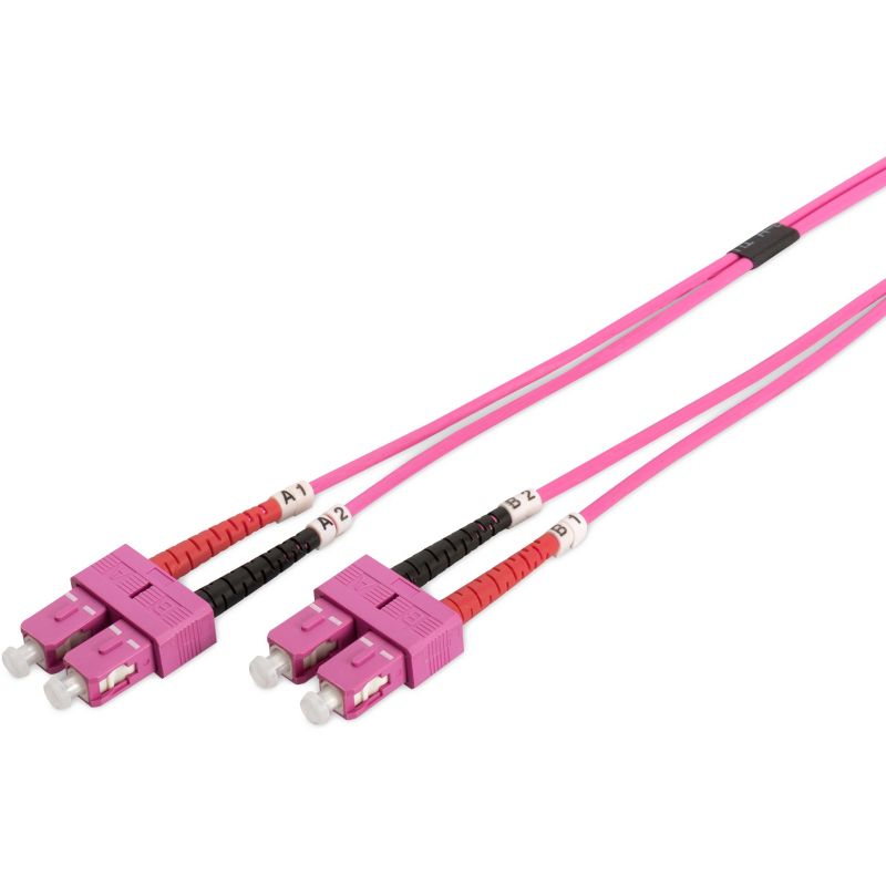 Kabllo për Rrjet DIGITUS LWL Patch SC–SC 1.00m Multimode Duplex OM4