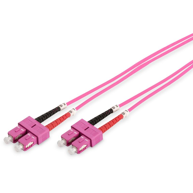 Kabllo për Rrjet DIGITUS LWL Patch SC–SC 2.00m Multimode Duplex OM4