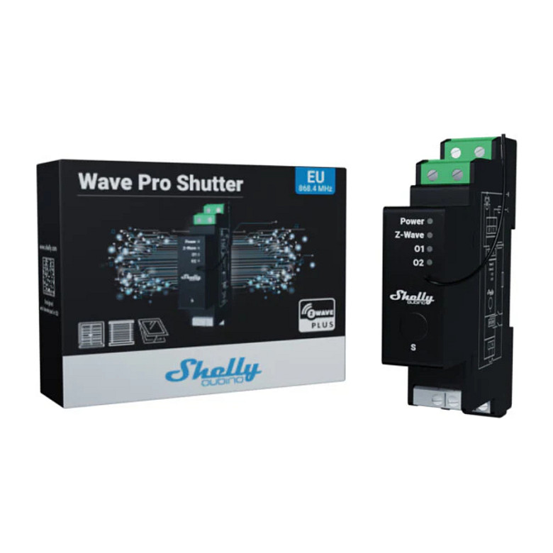Smart Relay Shutter Controller – Shelly "Wave" DIN Pro Shutter Relay Rollladenaktor Z-Wave - Figura 2