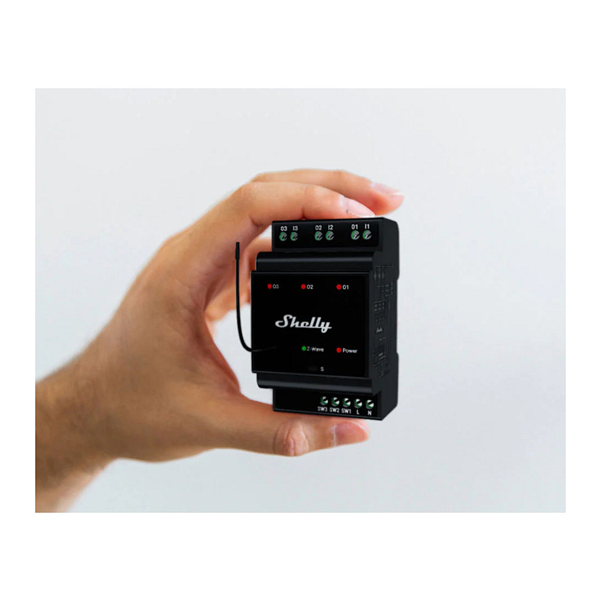 Smart Relay Home Automation Device – Shelly "Wave" DIN Pro 3-Relay 3x16A Z-Wave - Figura 3