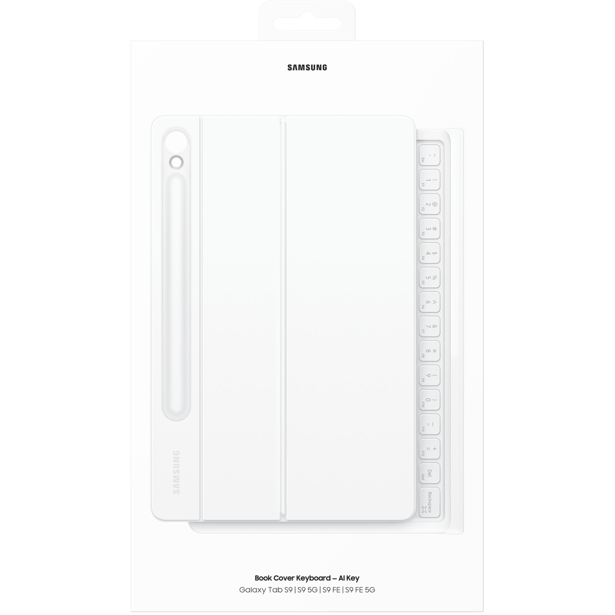 Mbrojtëse me tastierë Samsung Book Cover për Galaxy Tab S9/9 FE, e bardhë - Figura 3