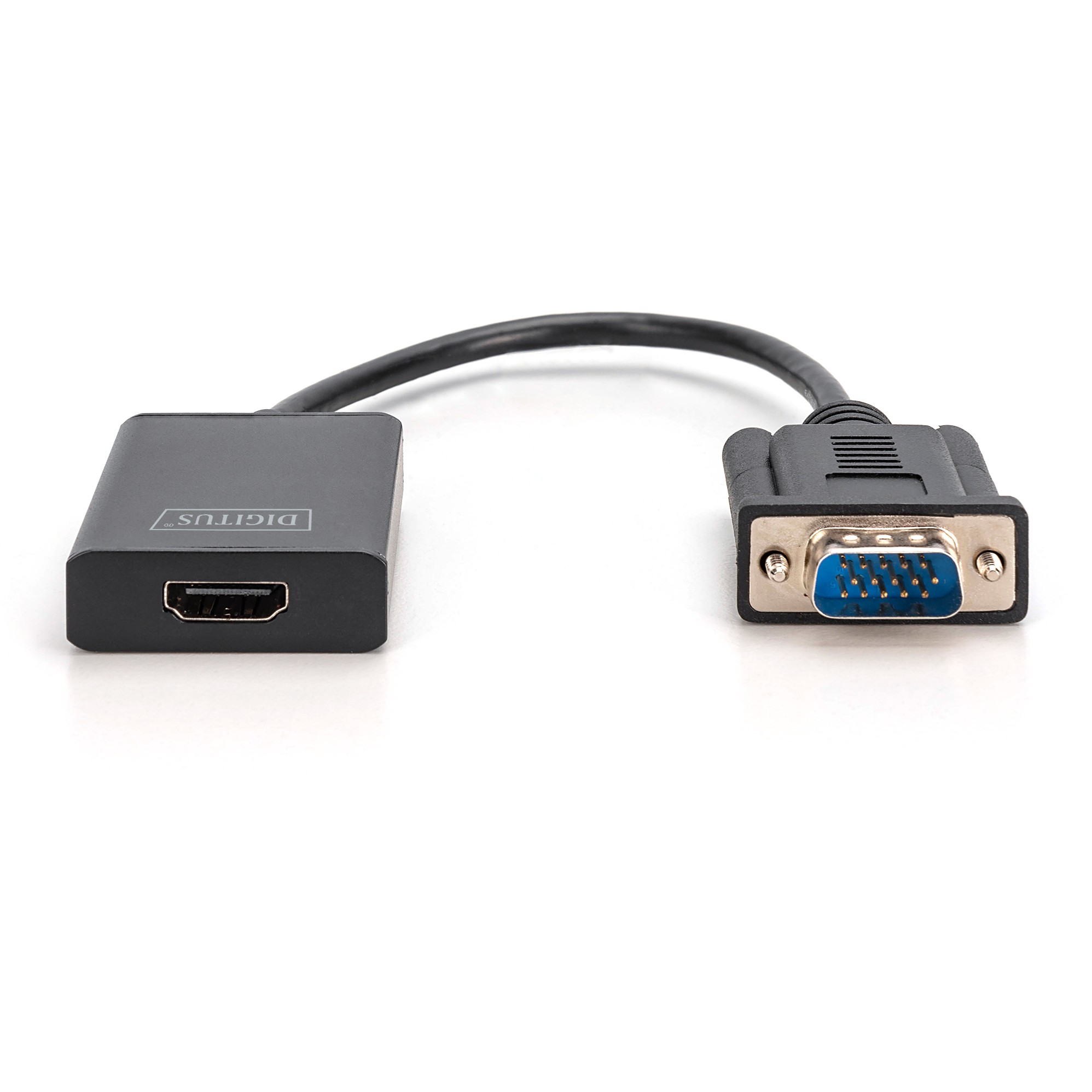 Kabllo VGA në HDMI DIGITUS / me Audio / Full HD 1080p - Zezë - Figura 3