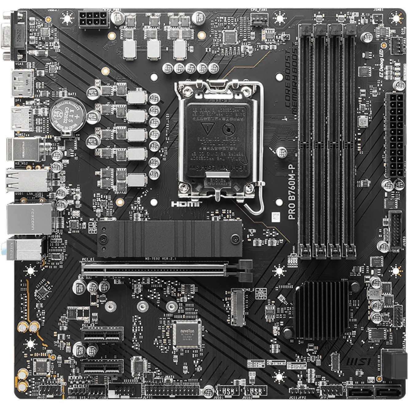 Pllakë Amë MB Intel MSI PRO B760M-P / LGA 1700 / DDR4 / mATX / HDMI+DP+VGA - Figura 2