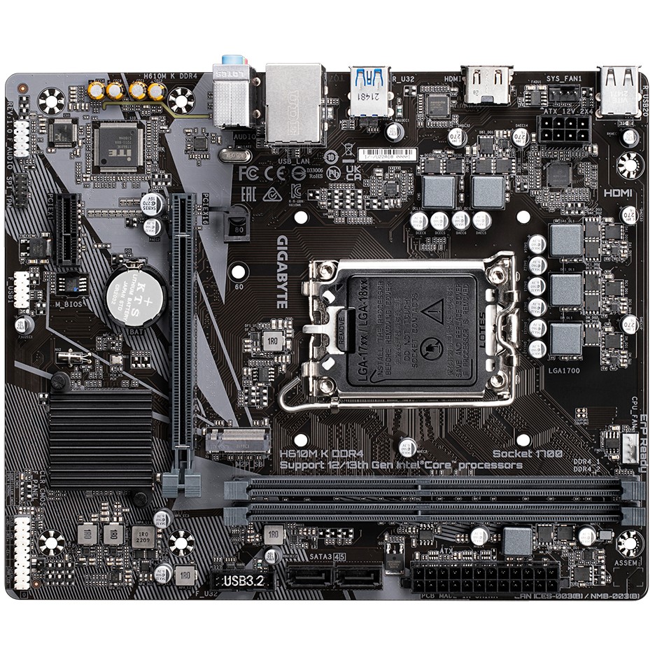 Pllakë Amë MB Intel Gigabyte H610M K D4 / LGA 1700 / DDR4 / mATX / HDMI - Figura 5