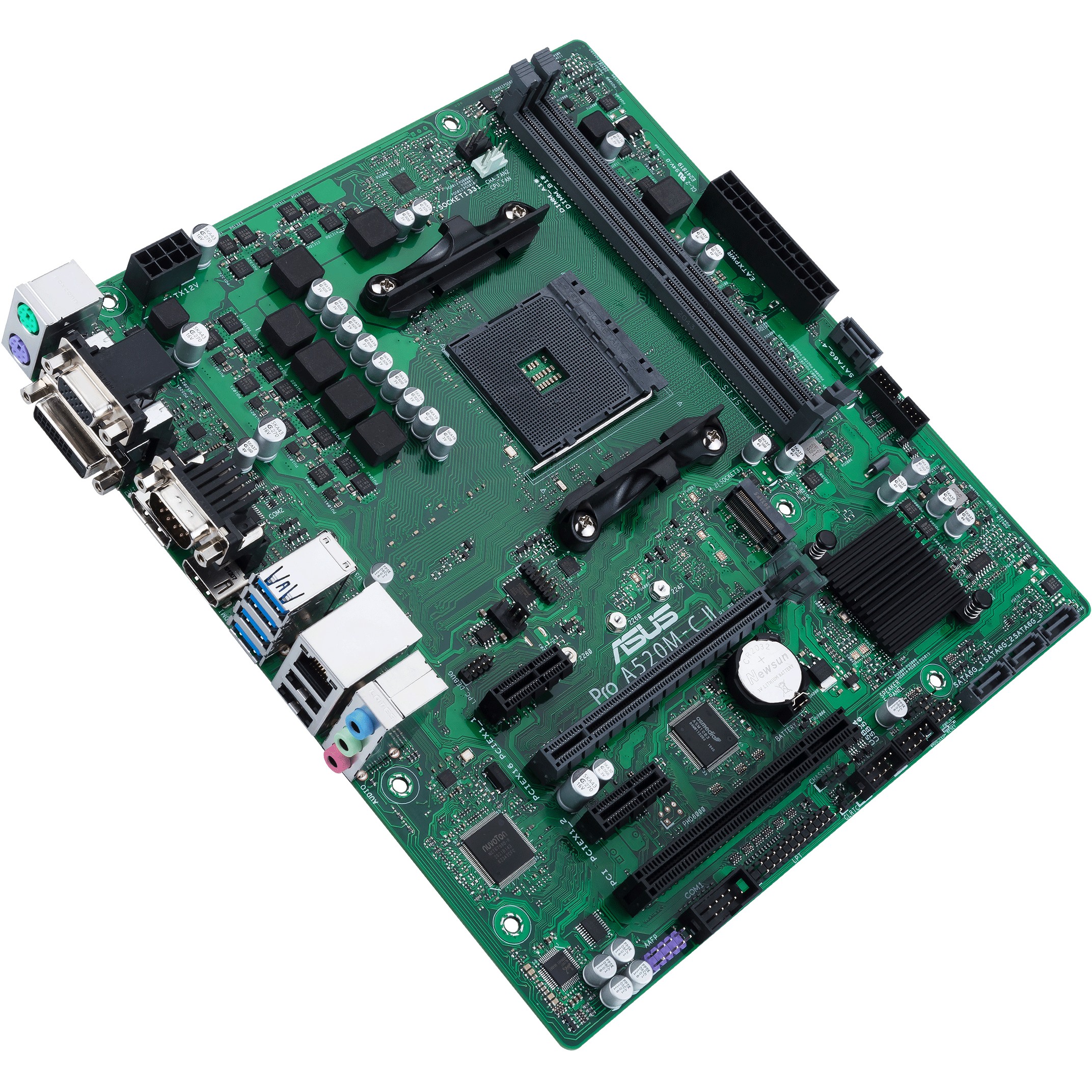 Pllakë Amë AMD AM4 ASUS PRO A520M-C II/CSM D4 / mATX / DDR4 / HDMI+DP+VGA+DVI - Figura 3