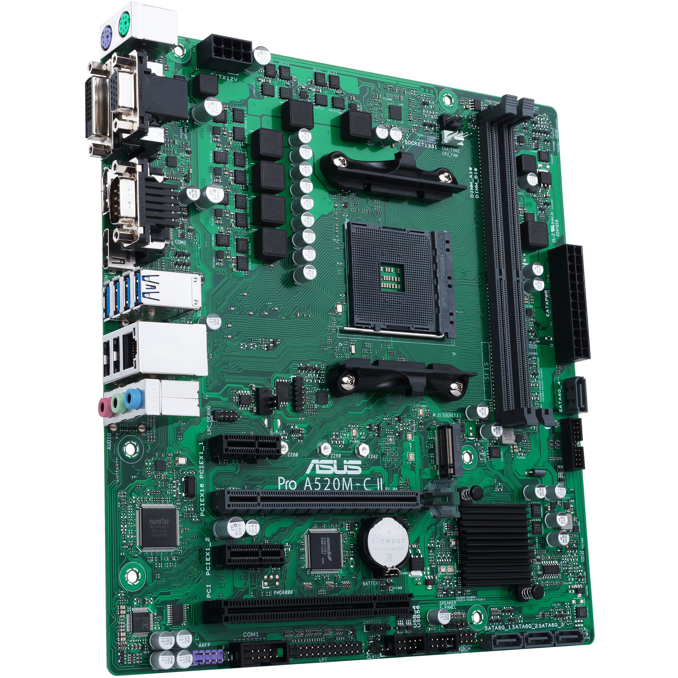 Pllakë Amë AMD AM4 ASUS PRO A520M-C II/CSM D4 / mATX / DDR4 / HDMI+DP+VGA+DVI - Figura 5