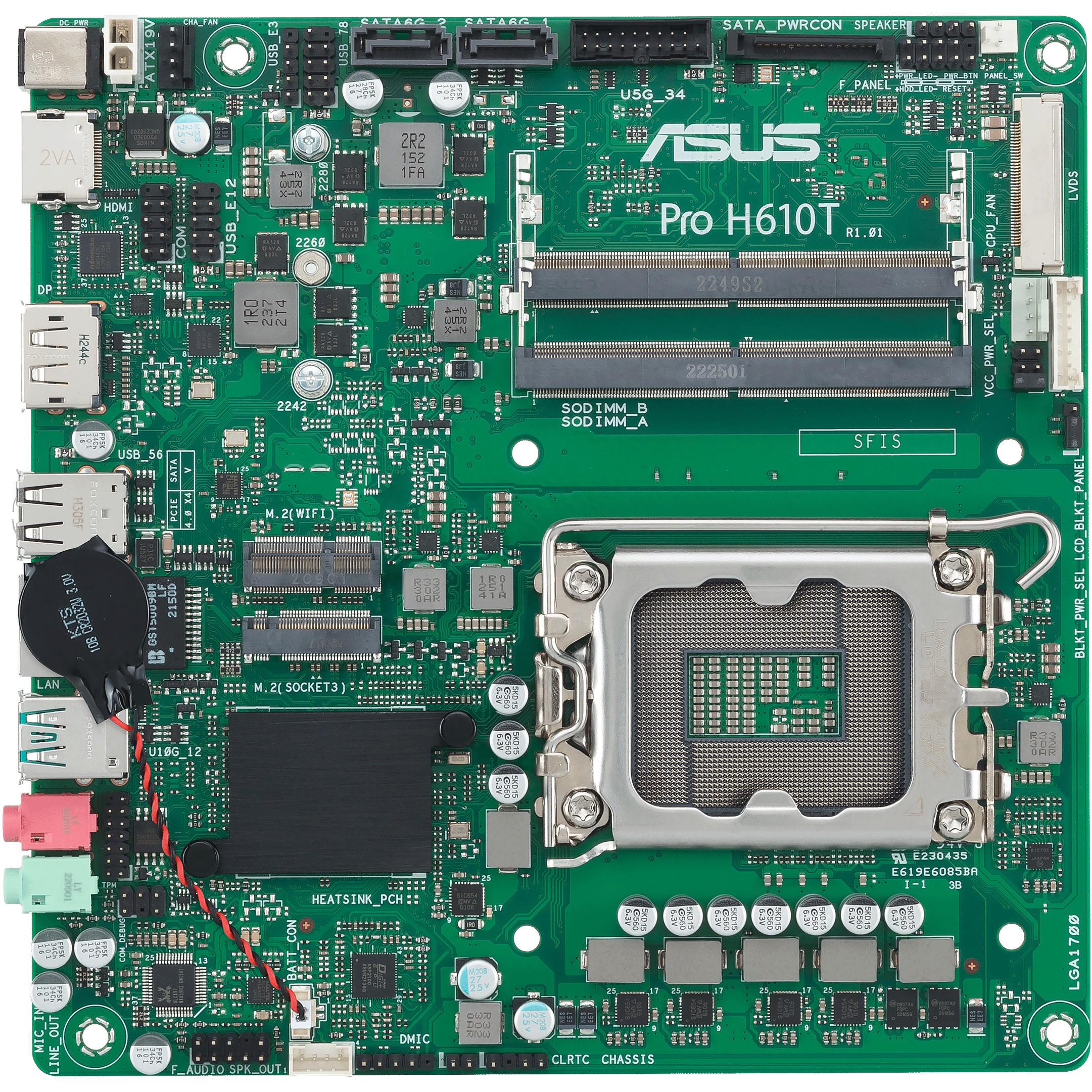 Pllakë Amë MB Intel ASUS PRO H610T-CSM mITX / LGA 1700 / DDR5 / HDMI+DP - Figura 2