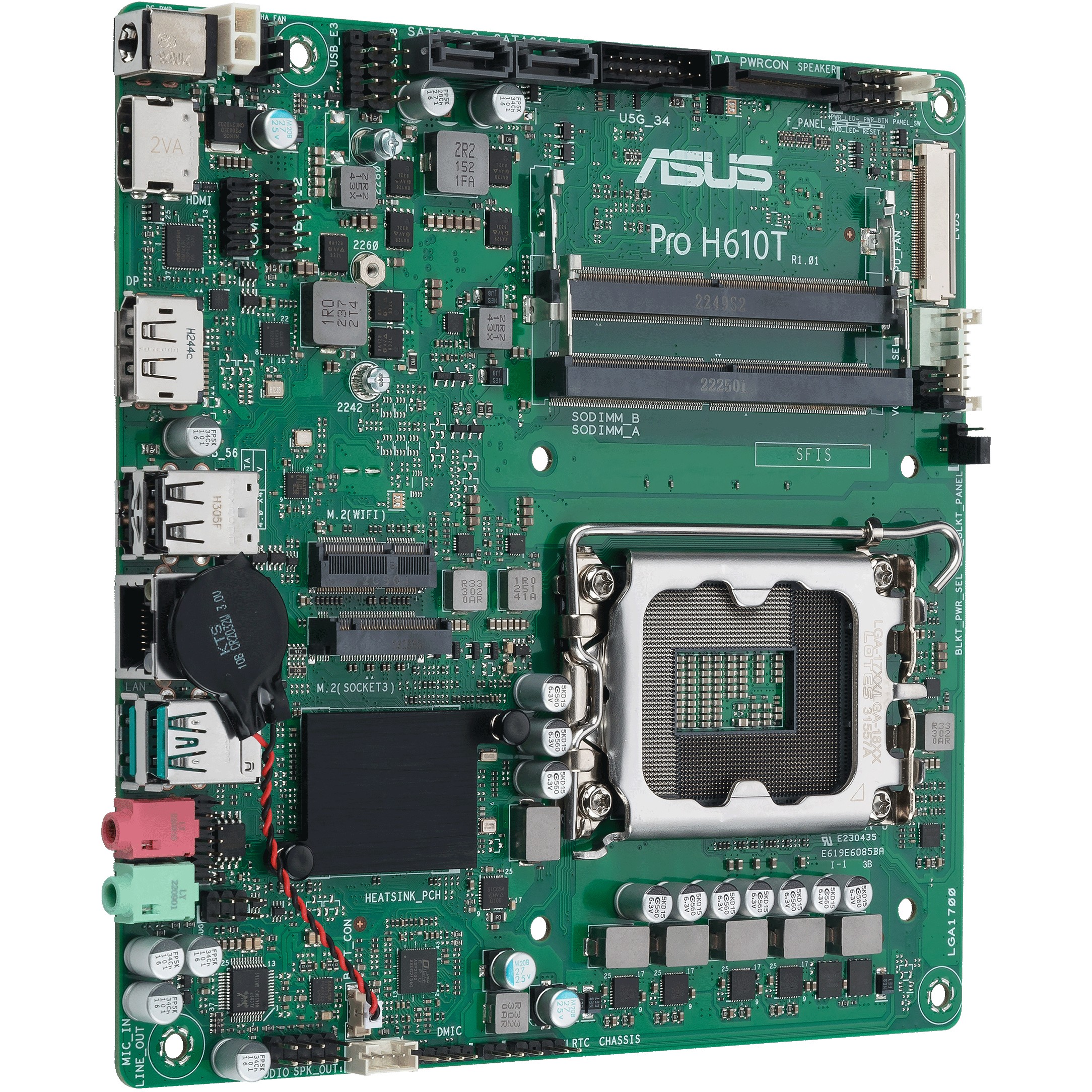 Pllakë Amë MB Intel ASUS PRO H610T-CSM mITX / LGA 1700 / DDR5 / HDMI+DP - Figura 3