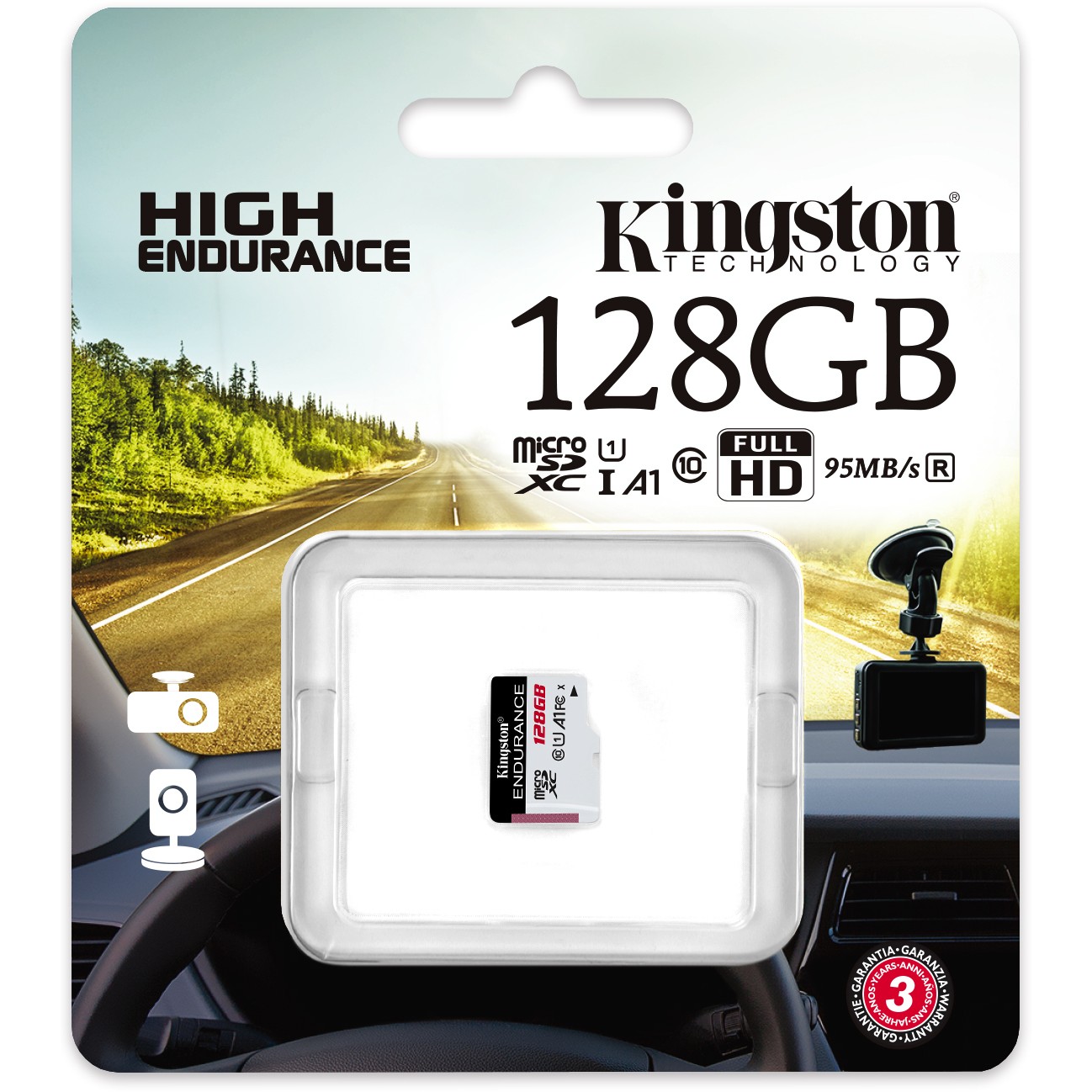 Kartë Memorie SD CARD 128GB Kingston High Endurance microXC 95MB/s - Figura 2