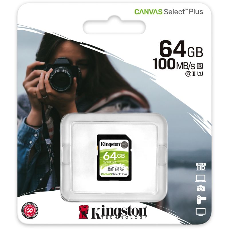 Kartë Memorie SD Card Kingston Canvas Select Plus XC / 64GB / 100MB/s - Figura 3