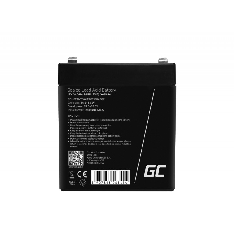 Bateri të vogla Green Cell Replacement Battery AGM44 (12V / 4.5Ah) - Figura 4