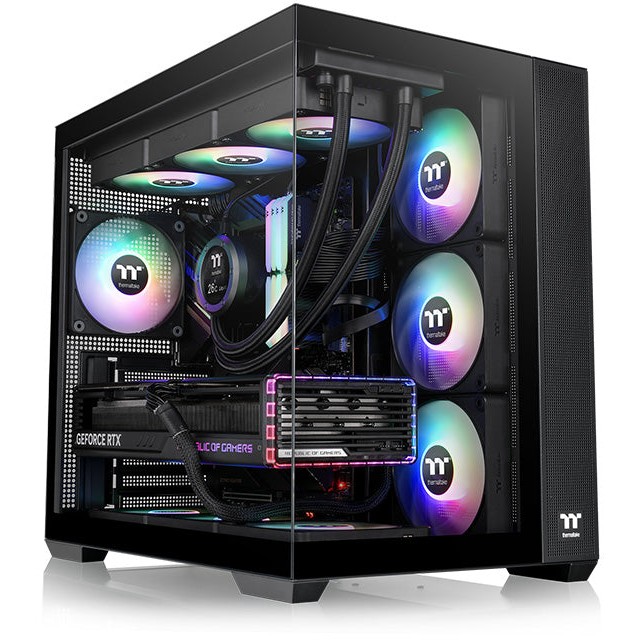 Kasë Thermaltake View 380 TG ARGB Midi Tower - Zezë - Figura 2