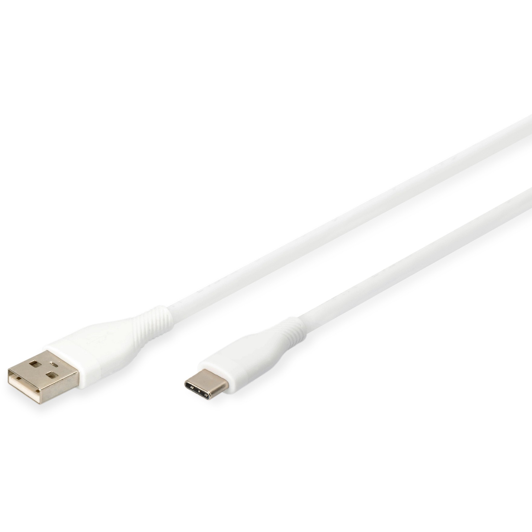 Kabllo Digitus USB-A & USB-C 2.0 (ST-ST) 1m, 60W, e bardhë