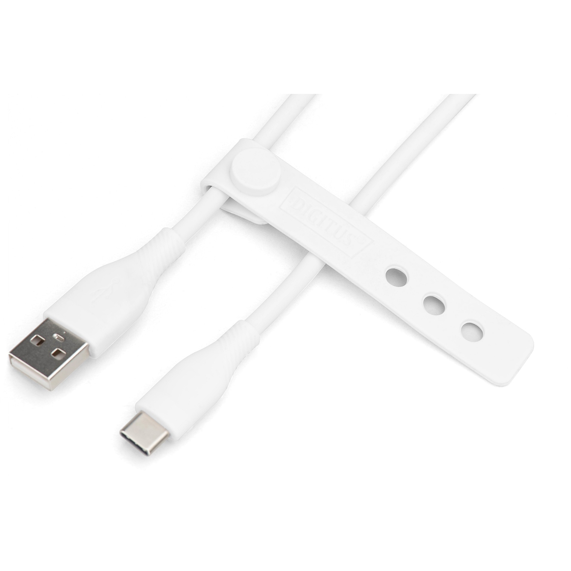 Kabllo Digitus USB-A & USB-C 2.0 (ST-ST) 1m, 60W, e bardhë - Figura 3