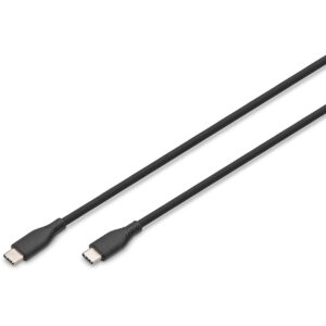 Kabllo Digitus USB-C 2.0 (ST-ST) 0.5m, 60W, e zezë