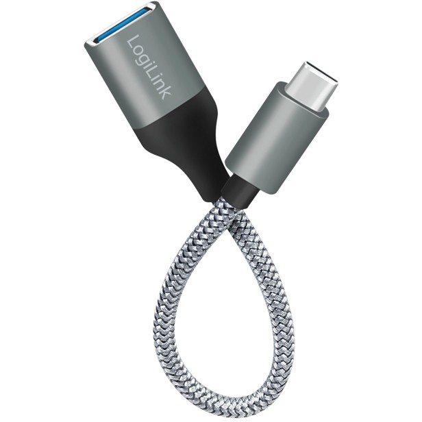 Kabllo USB LogiLink USB-C > USB 3.2 (ST-BU) 0.15m Adapter Gri - Figura 4