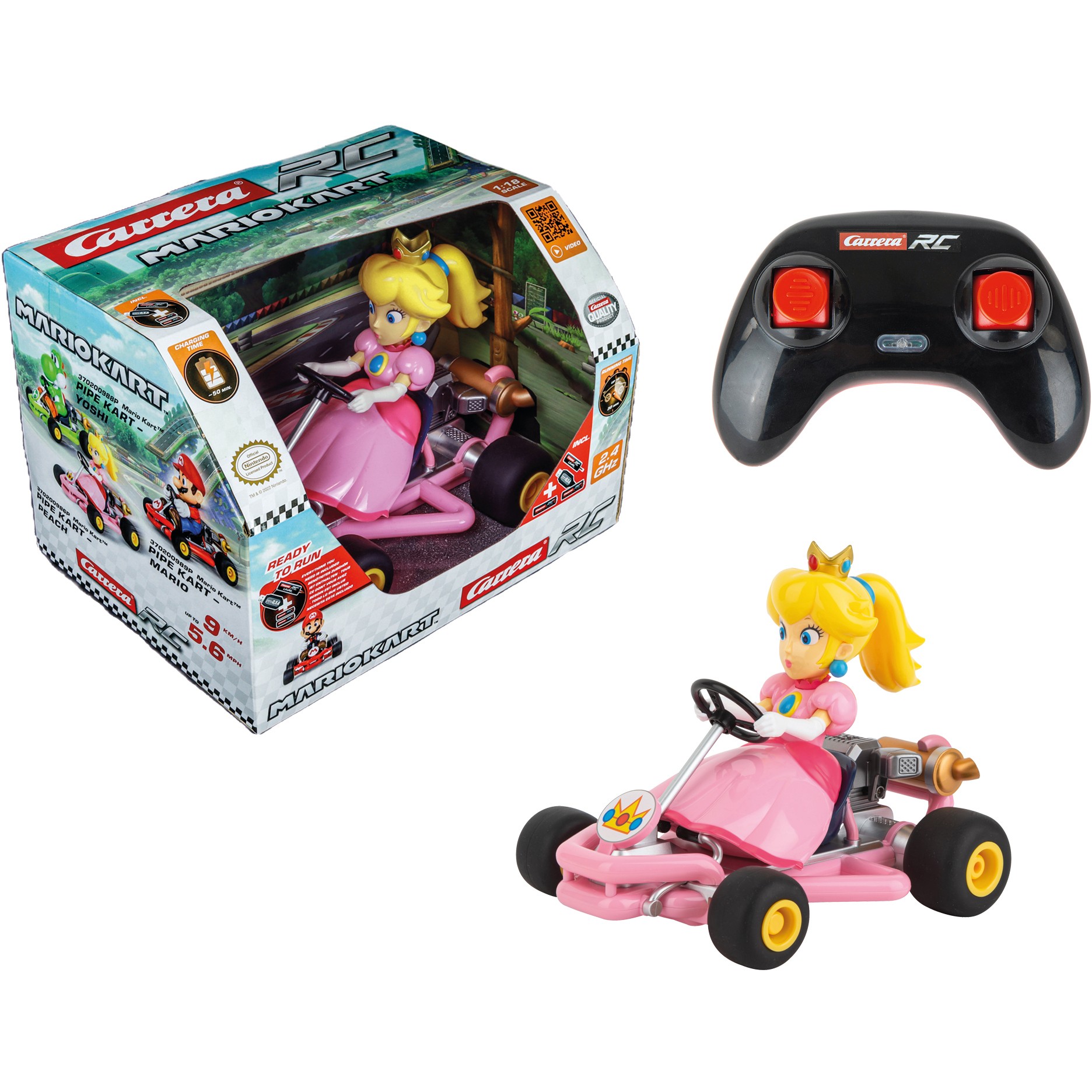 Lodra Carrera - Veprim - 2.4GHz Mario Kart(TM) Pipe Kart. Peach - Figura 2