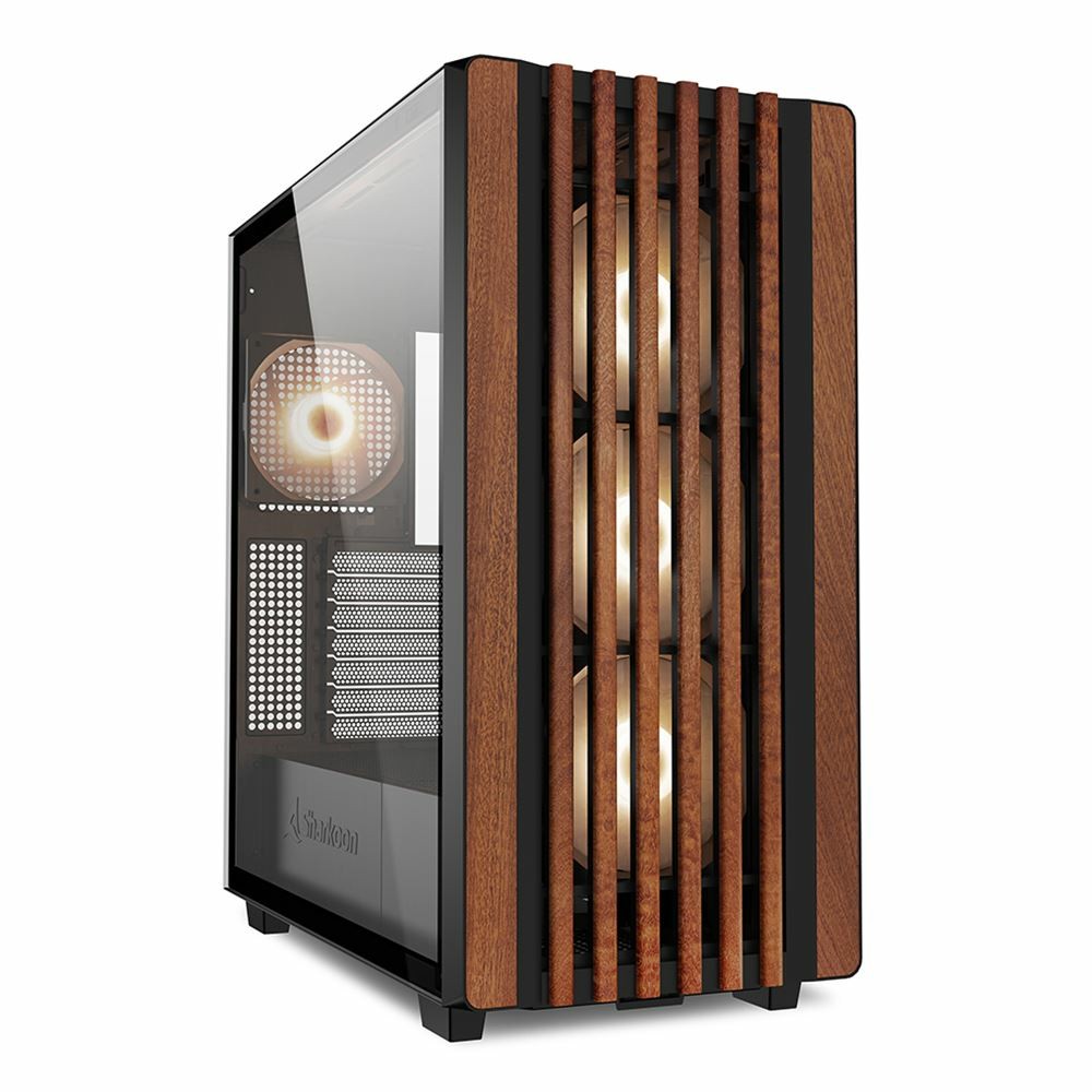 Kasë Midi Sharkoon Rebel C70G RGB – Zezë