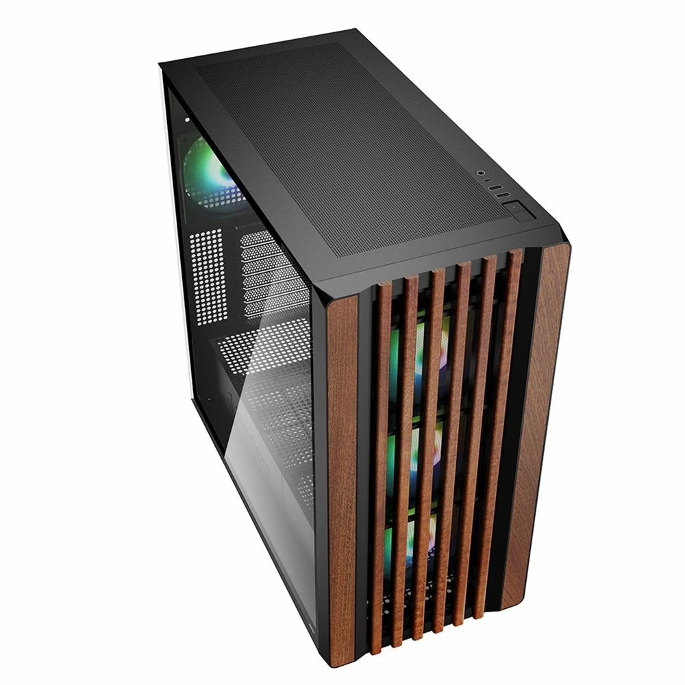 Kasë Midi Sharkoon Rebel C70G RGB – Zezë - Figura 4