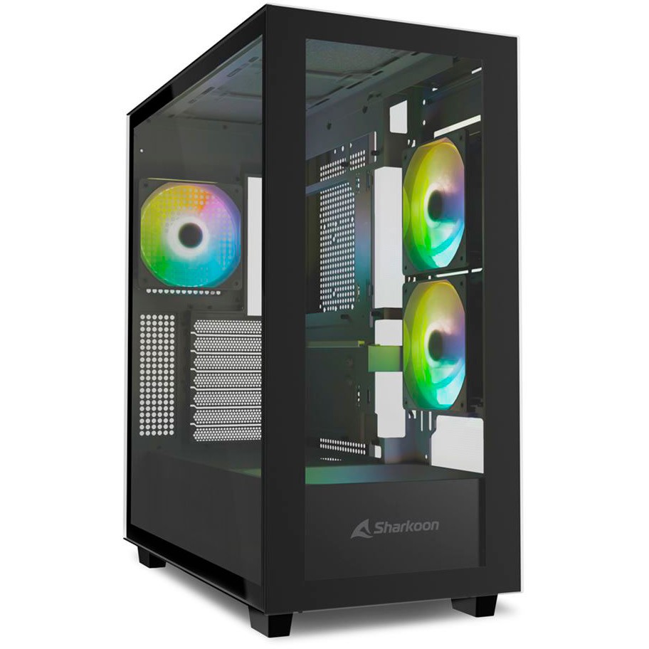 Kasë Midi Sharkoon Rebel C60, RGB, e zezë
