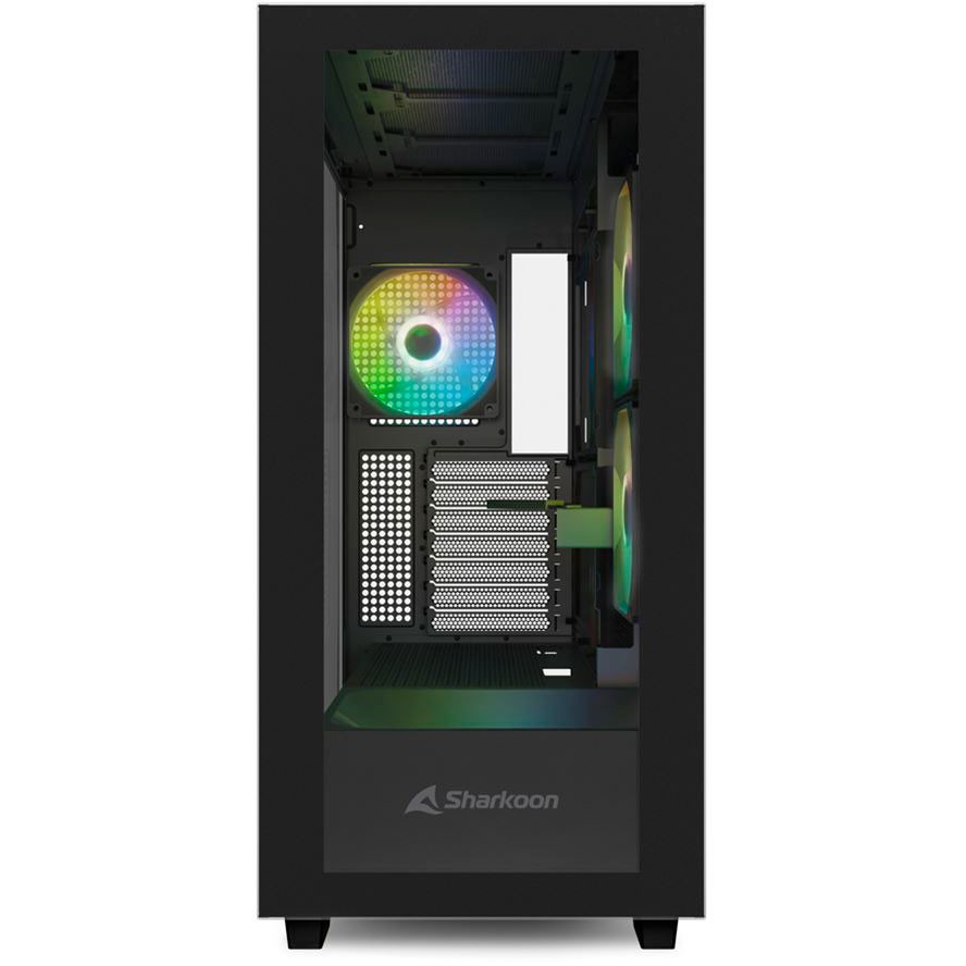 Kasë Midi Sharkoon Rebel C60, RGB, e zezë - Figura 2