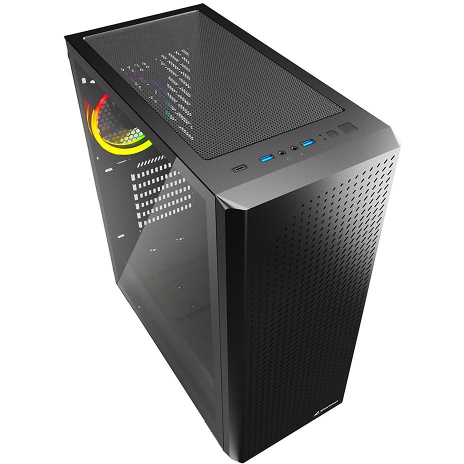 Kasë Midi Sharkoon VS9, RGB, e zezë - Figura 3