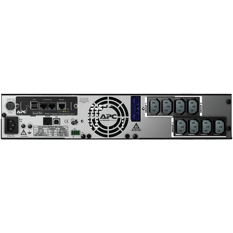 APC Smart-UPS X SMX1500RMI2UNC – 1500VA 1200W Line-Interactive Rack/Tower UPS 2U with LCD, AVR, SmartSlot & Network Card – Reliable Power Protection for Servers & IT Infrastructure - Figura 4