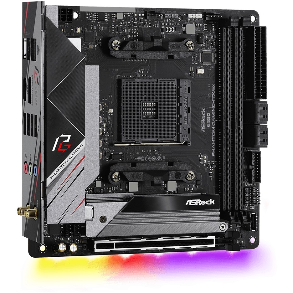 Pllakë Amë AMD AM4 ASROCK B550 PHANTOM GAMING-ITX/AX / Mini ITX / DDR4 / HDMI+DP - Figura 4