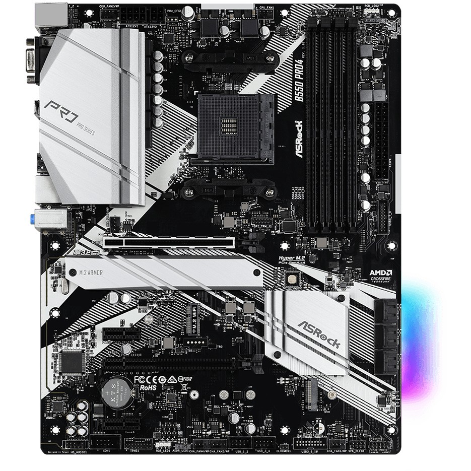 Pllakë Amë AMD AM4 ASRock B550 Pro4 / ATX / DDR4 / VGA+HDMI - Figura 2