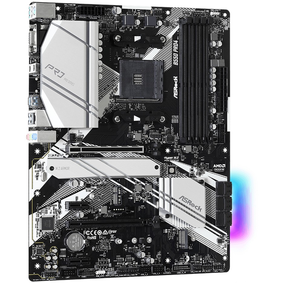 Pllakë Amë AMD AM4 ASRock B550 Pro4 / ATX / DDR4 / VGA+HDMI - Figura 4