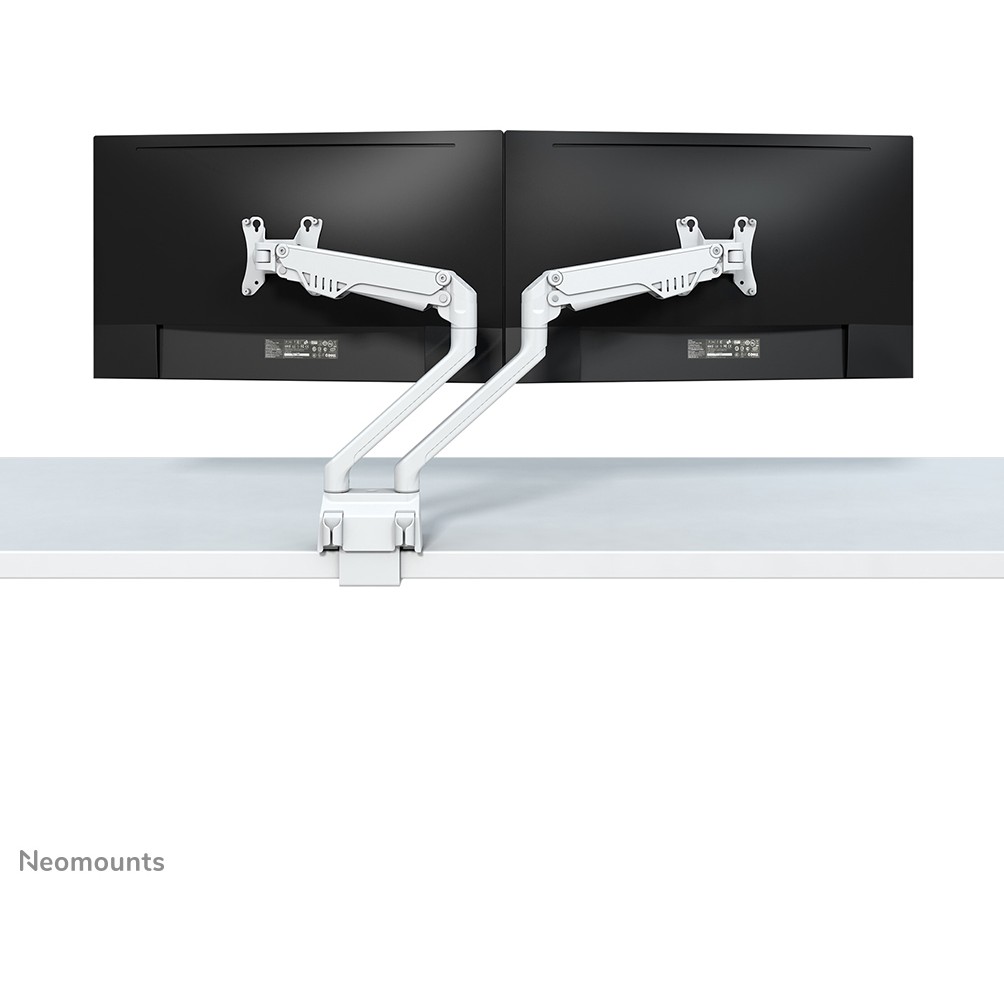 Mbajtëse për Monitor Tilt, swivel, and rotatable desk mount for two flat screens up to 32', 2x 8KG, White Neomounts - Figura 4