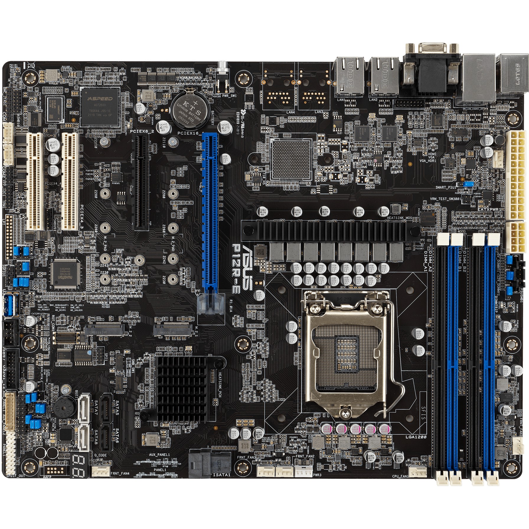 Pllakë Amë ASUS SERVER P12R-E S1200 C256/VGA/2xGBL/ATX - Figura 2