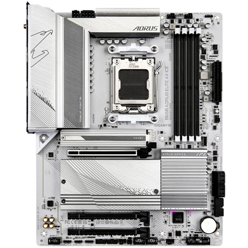 Pllakë Amë AMD AM5 Gigabyte B650 AORUS ELITE AX ICE / DDR5 / HDMI+DP - Figura 3