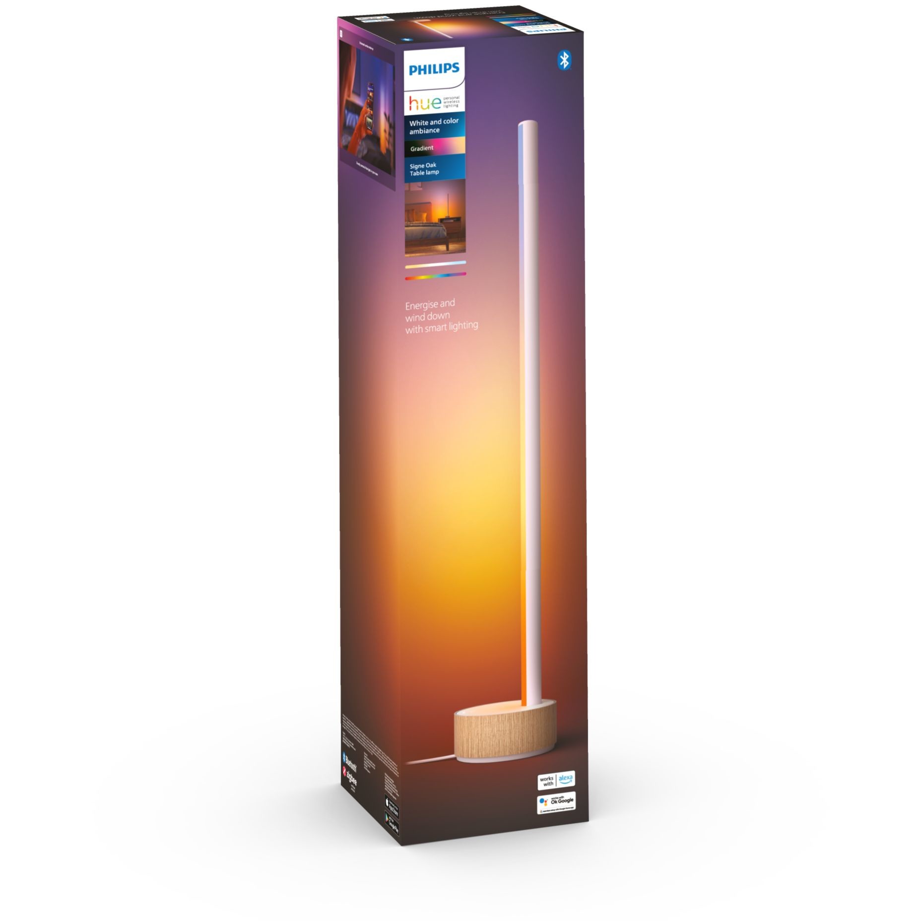 Llambë Tavoline LED Smart Philips Hue Gradient Signe Oak - Figura 4