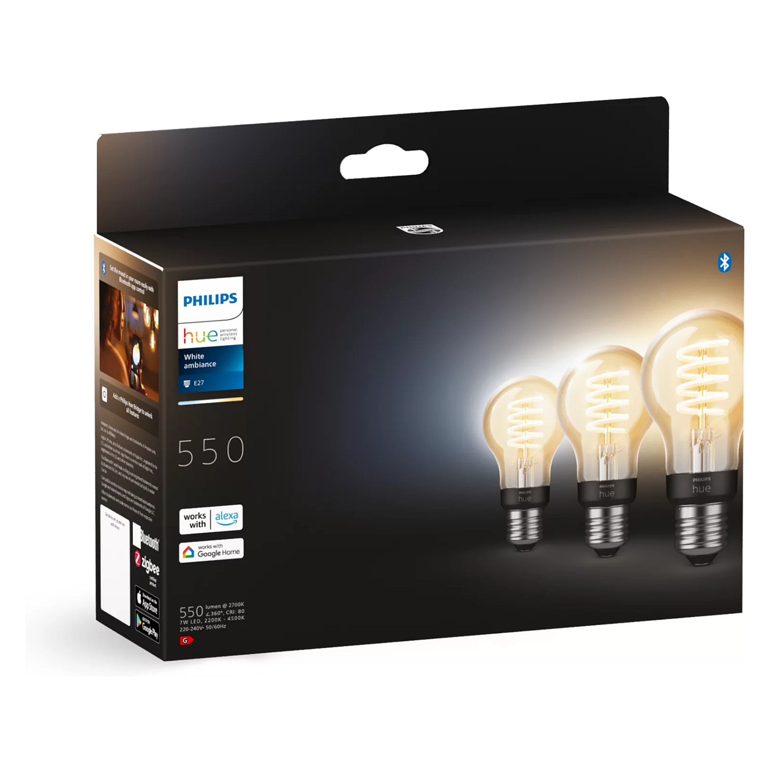 Dritë e Mençur Philips Hue White Ambiance E27 Filament / 3 Copë - Figura 3