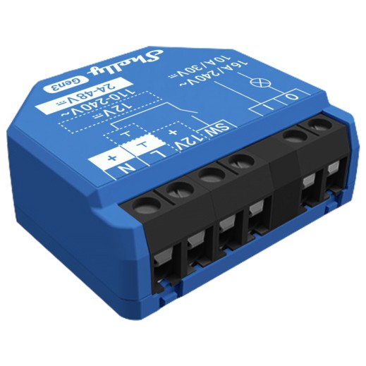Aksesorë për rrjet Shelly Relais "1 Gen3" max 16A WLAN BT