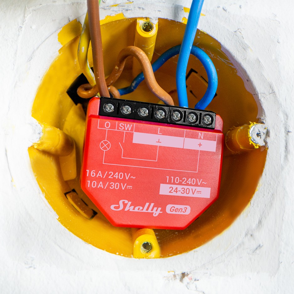 Shelly 1PM Gen3 Smart Switch – Max 16A, Wi-Fi & Bluetooth - Figura 2
