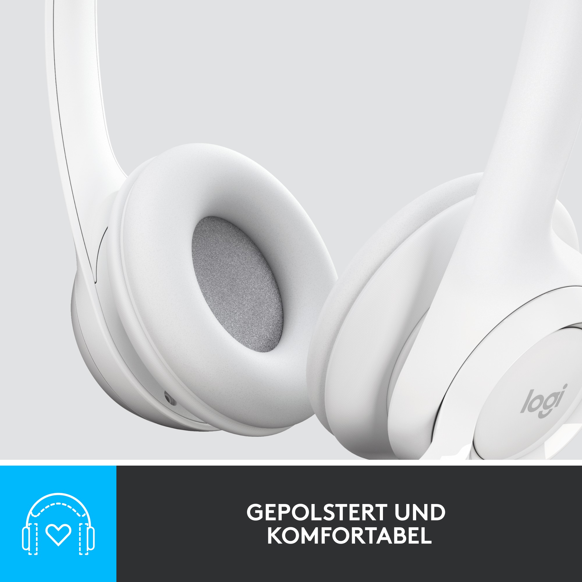 Kufje Logitech H390, USB-A, të bardha - Figura 5
