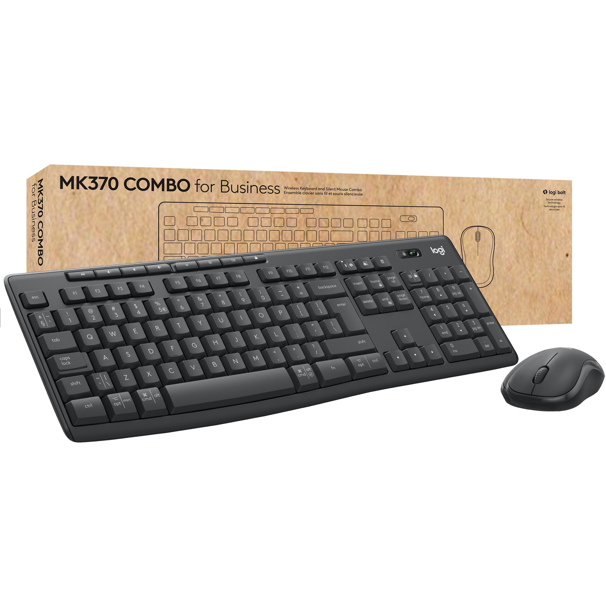 Combo (Tastierë & Maus) Logitech MK370 / pa kabllo / RF Wireless + Bluetooth / QWERTY