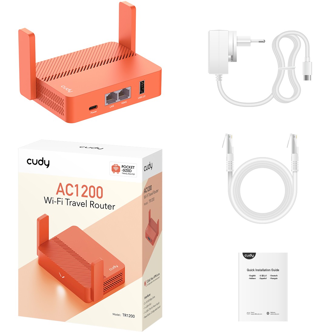 Ruter Cudy AC1200 / Wireless Mini VPN / USB - Figura 3