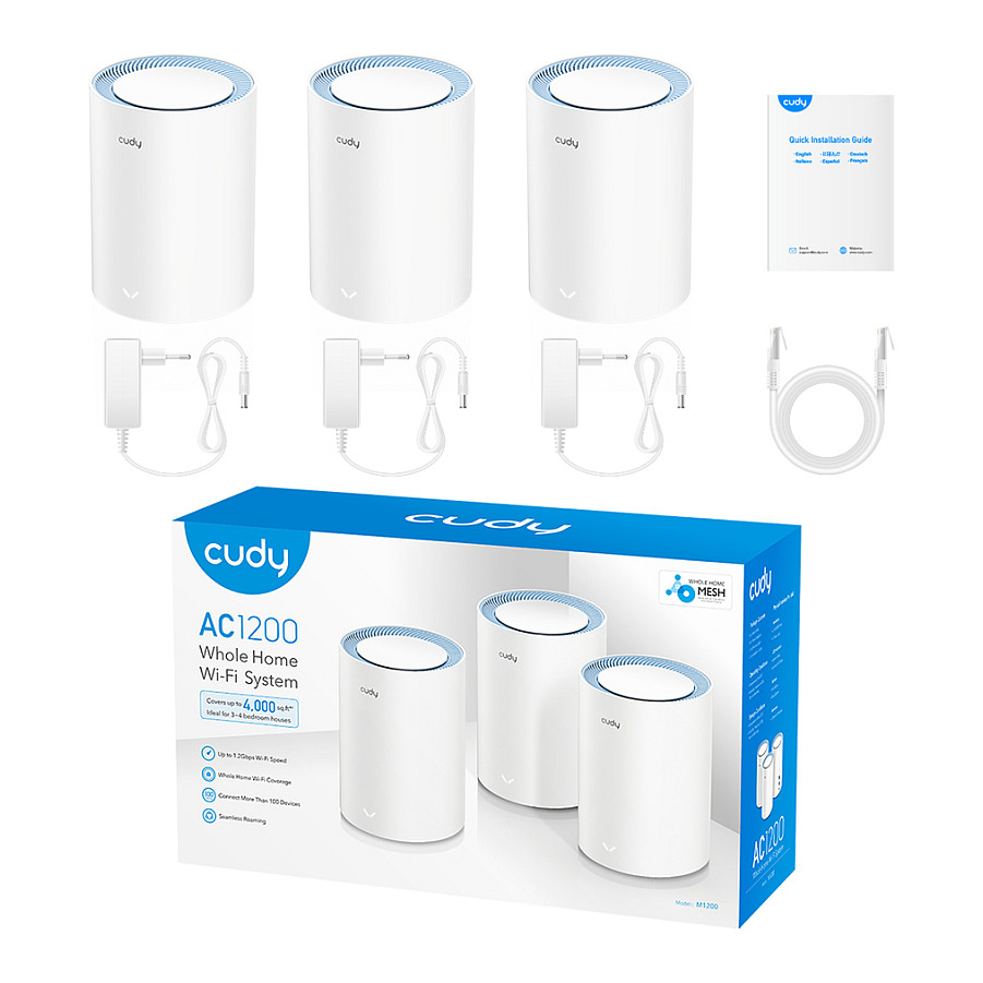 Ruter Cudy AC1200 Wi-Fi – Bardhë - Figura 4