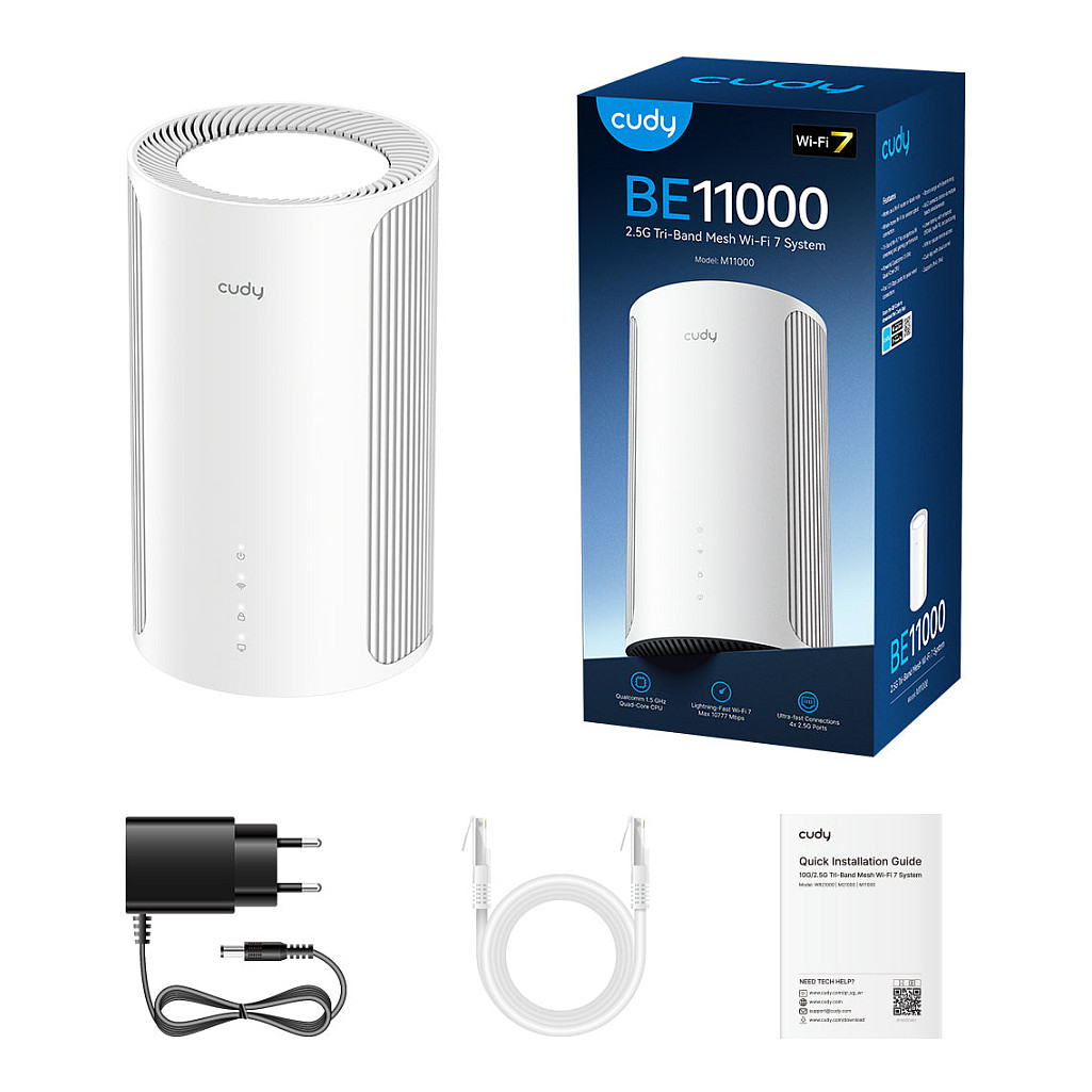 Cudy M11000 Wi-Fi 7 BE11000 Tri-Band Mesh System me 2.5G Ethernet - Figura 3